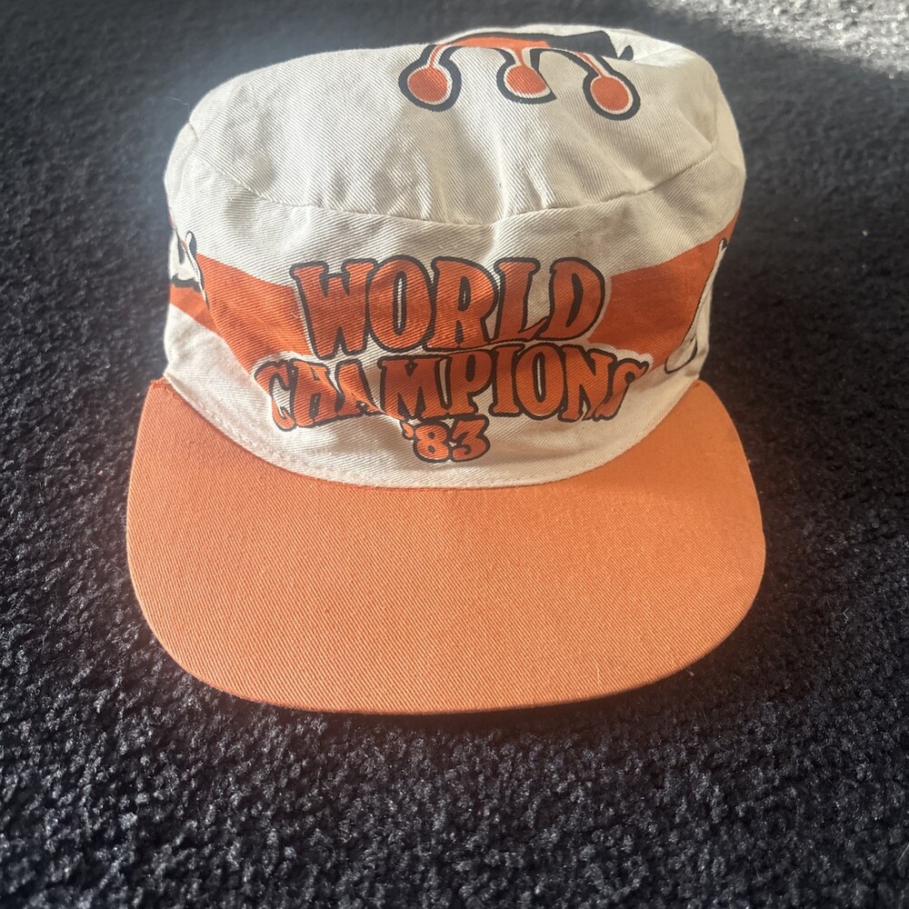 VTG 1983 MLB World Series Baltimore Orioles Painters Cap Baseball Burger King